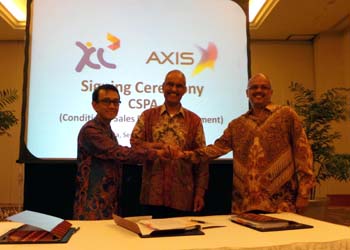 Axis Ditaksir US$ 865 juta, XL dan STC Tandatangani CSPA